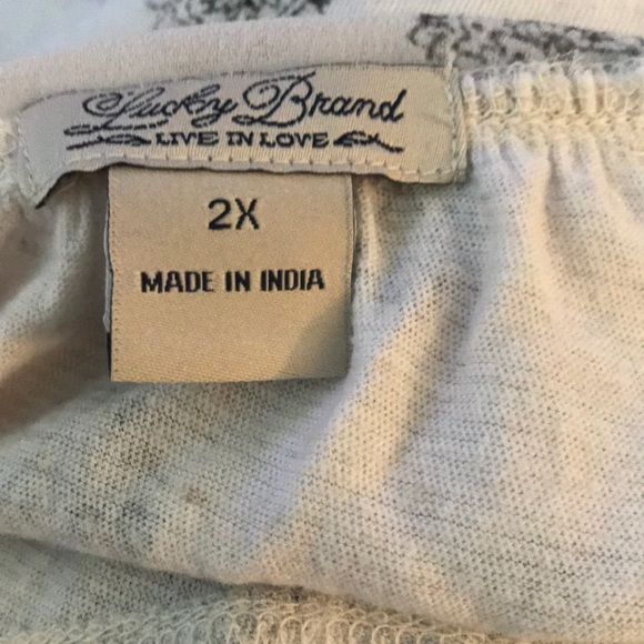 🛍Lucky Brand Paisley Bell Sleeve Blouse - Picture 6 of 8